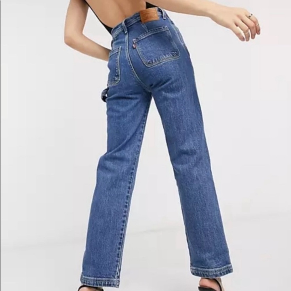 Levi's Ribcage Ankle Carpenter Utility Cargo Straight Leg Jeans